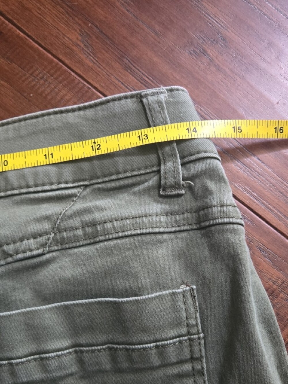 Democracy Ab Solution Womens Olive Utility Chino Pants 6 Petite - Picture 5 of 6